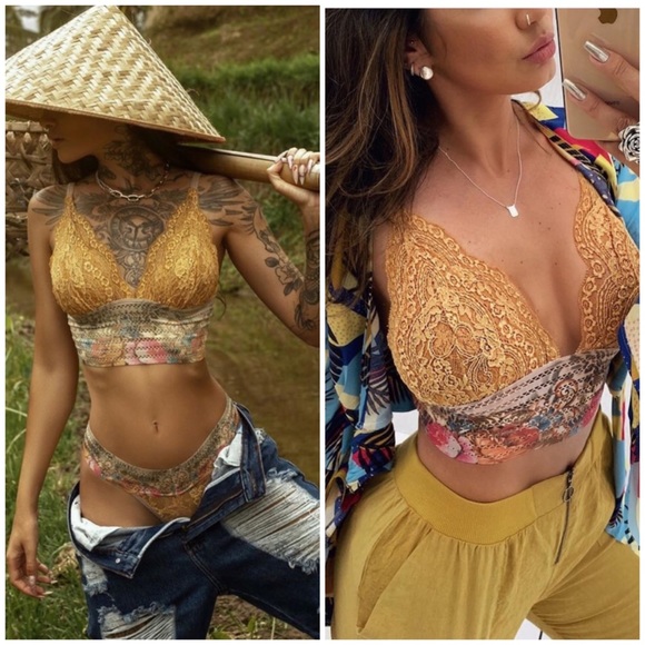 Donne Dolci Tops - Bralette lace top & panty - 2 piece set